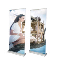 Special custom banner shelf easy Roll up banner display shelf for pull banners